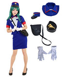 Cosplay.fm Women's Officer Jenny Cosplay Costume Uniform Outfit (S) Blue