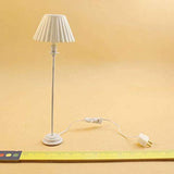 BARMI 1/12 Scale 12V Lighting Shell Shape Floor Lamp Dollhouse Miniature Decoration,Perfect DIY Dollhouse Toy Gift Set