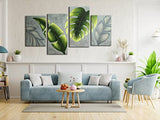 Wieco Art Large Botanical Paintings Wall Art on Canvas Abstract Green Leaves Canvas Wall Art for Living Room Bedroom Wall Decor Modern Artwork for Home Decorations