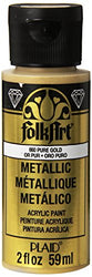 FolkArt Metallic Acrylic Paint in Assorted Colors (2 oz), 660, Pure Gold