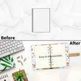 YoeeJob A6 Refillable Notebook, 6 Ring Binder Travel Diary, Journal Notebook with 160 Pages Paper for Writing(White)