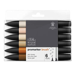 Winsor & Newton Promarker Brush, Set of 6, Skin Tones