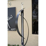 Statements2000 Black Large Metal Sculpture, 82" Indoor Outdoor Statue for Yard, Abstract Garden Art, Centinal by Jon Allen