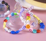500pcs Smiley Face Beads Kit with Elastic String and Scissor,24 Grid 9mm Colorful Smile Beads with 63pcs Glowing Luminous Mixed Beads,Cute Happy Face Bead for Bracelet Jewelry Making