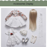 11.4in Mini 1/6 BJD Dolls Cute Girl SD Doll Full Set Ball Jointed Doll with Clothes + Shoes + Wig + 3D Eyes + Makeup, Box Packaging