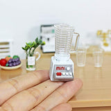 BARMI Dollhouse Juicer Miniature Detachable Resin 1:12 Doll House Juicer Model for Kids,Perfect DIY Dollhouse Toy Gift Set Red