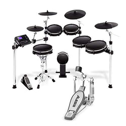 Alesis Drums KP1 and DM10MKII Pro Kit Bundle – Ten Piece Electric Drum Set with Mesh Drum Heads and Chain Drive Kick Drum Pedal