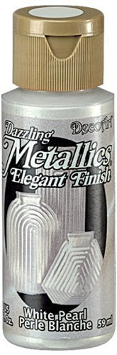 DecoArt Dazzling Metallics 2-Ounce White Pearl Acrylic Paint by DecoArt