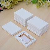 10pcs Mini Stretch Canvas Art Boards for Painting White 1.97 x 2.76 Inch