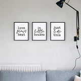 MoharWall Bedroom Wall Prints Love Quotes Wall Art, Love Grows Best in Little Houses Just Like This, House Living Room Décor