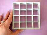 Miniature dollhouse drawer. White wooden display storage organizer. 1:6 scale or smaller doll cabinet.