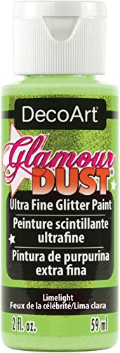DecoArt Glamour Dust 2-Ounce Limelight Glitter Paint