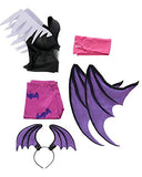 Miccostumes Women's Game Heart Hollow Top Cosplay Costume With Wings Leggings (M)