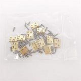 SUPVOX 12pcs Antique Bronze Mini Hinges Folding Hinge with Replacement Screws for Wooden Jewelry Box Dollhouse Crafts
