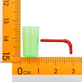 Odoria 1/12 Miniature Drinking Glasses Tumbler and Straws 12Pcs Dollhouse Decoration Accessories