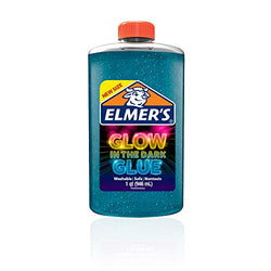 Elmer’S Glow in The Dark Liquid Glue, Washable, Blue, 1 Quart, Glue for Making Slime