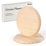 Pllieay 2Pcs 7 Inch Round Wooden Plaque Unfinished Circle Plaque, Wood Display Base for Craft Projects