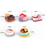 5 Pcs Miniature Dessert Cake Dollhouse Pretend Play Toy, Realistic Fake Cake Cupcake Model Home Staging Equipment Crafts Photography Props Home Decoration