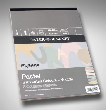 Murano Colored Pastel Paper - 9"x12" 6 Neutral Colors 30 Sheet Pad