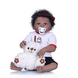 Zero Pam Black Reborn Toddler Dolls 23 inches Biracial Baby Dolls Newborn Baby Anatomically Correct Boy Full Body Silicone Vinyl Reborn Dolls Washable