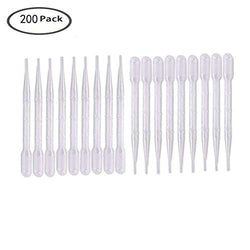 200 Pack 5ML Plastic Transfer Pipettes Disposable Graduated Pipettes Eye Dropper for Essential Oils,Crafts