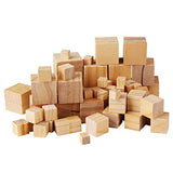 Arroyner 150pcs Different Sizes Wood Cube Square Blank Wood Blocks for Puzzle Making, Crafts, and DIY Projects
