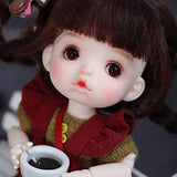 MEESock Lovely Mini BJD Dolls 1/8 16cm Girl SD Doll 6.2Inch Ball Jointed Doll DIY Toys with Full Set Clothes Shoes Wig Makeup for Children