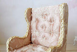 Miniature Chair 1:6 scale, Gold Dollhouse Furniture Diorama Room Box Armchair