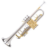 Mendini MTT-30CN Nickel Plated Intermediate Double-Braced Bb Trumpet