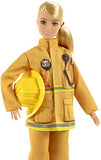 Barbie Firefighter Playset with Blonde Doll (12-In/30.40-cm), Role-Play Clothing & Accessories: Extinguisher, Megaphone, Hydrant, Dalmatian Puppy, Great Gift for Ages 3 Years Old & Up