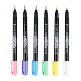 Tombow Fudenosuke Pastel Brush Pens, 6-Pack.