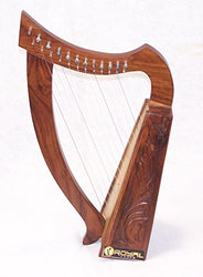 12 String Harp Celtic Design 24" TALL Extra Strings Tuner Carrying Case New