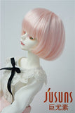 JD256 7-8inch 18-20CM Short BOBO Doll Wigs 1/4 MSD Synthetic Mohair BJD Hair 5 Colors Available (Peach Pink)