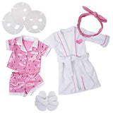 Adora Amazing Girls 18" Doll Clothes - Lounge Pajamas, Robe, Slippers, Headband, Face Masks (Amazon Exclusive)