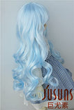 BJD Wig JD148 8-9inch 21-23CM Blend Blue Long Wave Vora 1/3 Synthetic Mohair BJD Wigs SD Doll Accessories