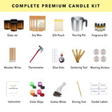 Candle Making Kit for Adults — DIY Candle Making Kit for Beginners | Soy Candle Making Kit with Instruction Book | Complete Scented Candle Making Supplies | DIY Wax Candle Kit