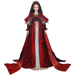 ZXCVBN Noble Girl BJD Doll 1/3 Ball Jointed SD Doll, 64 cm 25.2 in with Gorgeous Court Costumes, Best Christmas New Year Gifts