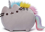 GUND Pusheen Mermaid with Star Plush Stuffed Animal Cat, 12" & Pusheenicorn Plush Stuffed Animal Rainbow Unicorn, 13"