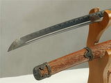 Damascus Folded Steel Clay Tempered Handmade Japanese Samurai Katana Sword