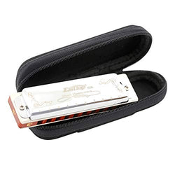 East top 10 Hole 20 Tone Diatonic Harmonica Key of Eb with Silver Cover,Standard Harmonicas For Professional Player, Beginner, Students,Adults,Children, Kids,as Best Gift