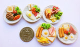 Thai 5 Mix Breakfast Egg & Steak Dollhouse Miniature Food,Tiny Food, Doll Collectibles,Doll Food