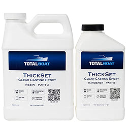 TotalBoat ThickSet Deep Pour Epoxy Resin Kit (1.3 Quart) - Crystal Clear Thick Pour Resin for Art, Casting, Epoxy River Tables, Live Edge Slabs, Molds, Wood
