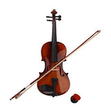 4/4 Violin Set, Half Size Fiddle Kit for Kids Beginners Students with Hard Case, Bow, Rosin and Chin Rest, Starter Musical Stringed Instruments, Natural