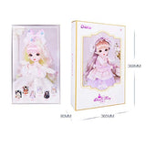 YNSW BJD Doll, Dorothy in Pink Lace Cake Dress 1/6 12 Inch 30CM SD Doll Fashion Doll Full Set 28 Jointed Doll Toy Action Figure + Makeup + Accessory