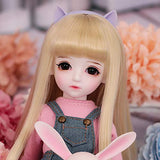 HGFDSA BJD Doll 1/6 SD Dolls 10.2 Inch Dolls with Gift Box Joints Doll DIY Toys with Clothes Outfit Shoes Wig Hair Makeup Best Gift for Girls