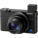 Sony Cyber-Shot DSC-RX100 VII Digital Camera (DSC-RX100M7) + 64GB Memory Card + Case + 2 x NP-BX1 Battery + Card Reader + LED Light + Corel Photo Software + HDMI Cable + Charger + Flex Tripod + More