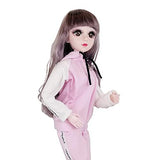 EVA BJD 1/3 SD Doll 22 inch Ball Jointed Dolls with Sportswear Hair Shoes and Makeup Pink Fitness Girl Doll