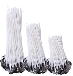 150pcs Natural Candle Wicks, 50pcs 8" Candle Wicks, 50pcs 6" Candle Wicks, 50pcs 4" Candle Wicks, Low Smoke Natural Cotton Core for Candle Making, Candle DIY
