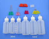 6Pcs Syringe Bottle with 15Pcs Dispensing Needles and 12Pcs Cap (30ml+50ml)
