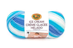 Lion Brand Yarn 923-218 Ice Cream Yarn, One Size, Blue Moon